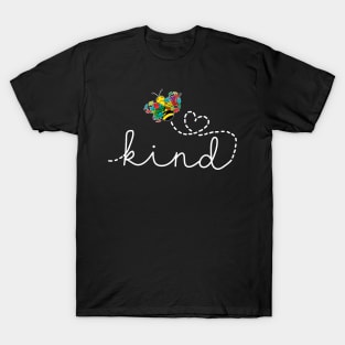 Be Kind Bee Puzzle Autism Awareness T-Shirt